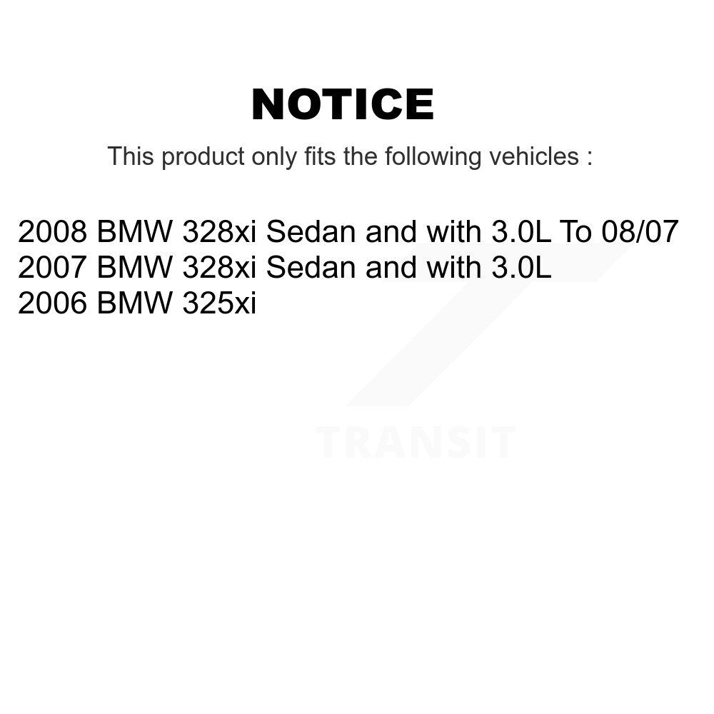 TEC Front Rear Ceramic Disc Brake Pads And Wear Sensors Kit (7Pc) For BMW 328xi 325xi KTW-102319