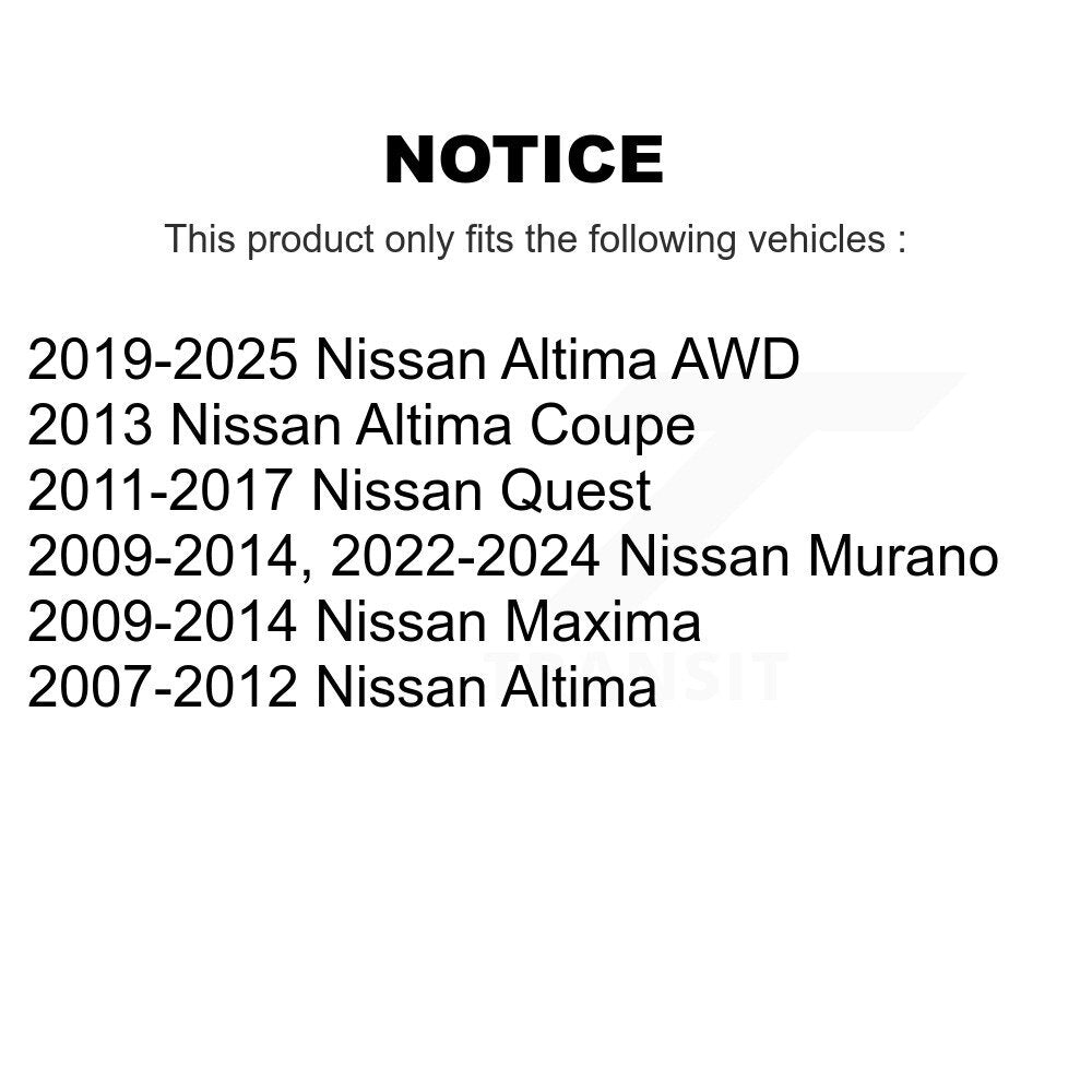 Buyers Guide for TOR-CK642893. Fits: Nissan Altima Murano Maxima Quest
