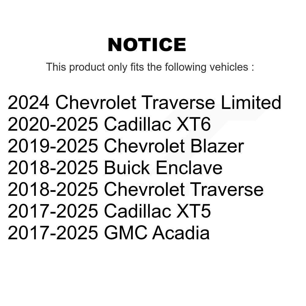 Buyers Guide for TOR-ES801410. Fits: Chevrolet Cadillac Traverse XT5 GMC Acadia Blazer Buick Enclave XT6 Limited