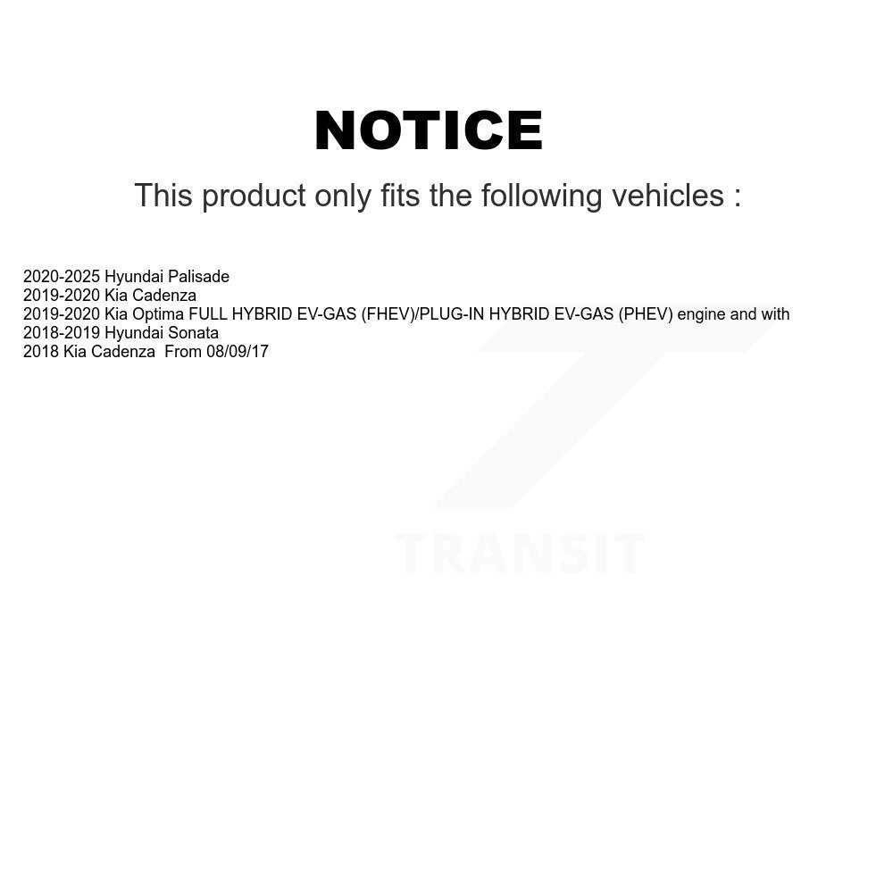 Buyers Guide for TOR-ES801647. Fits: Hyundai Palisade Sonata Kia Optima Cadenza