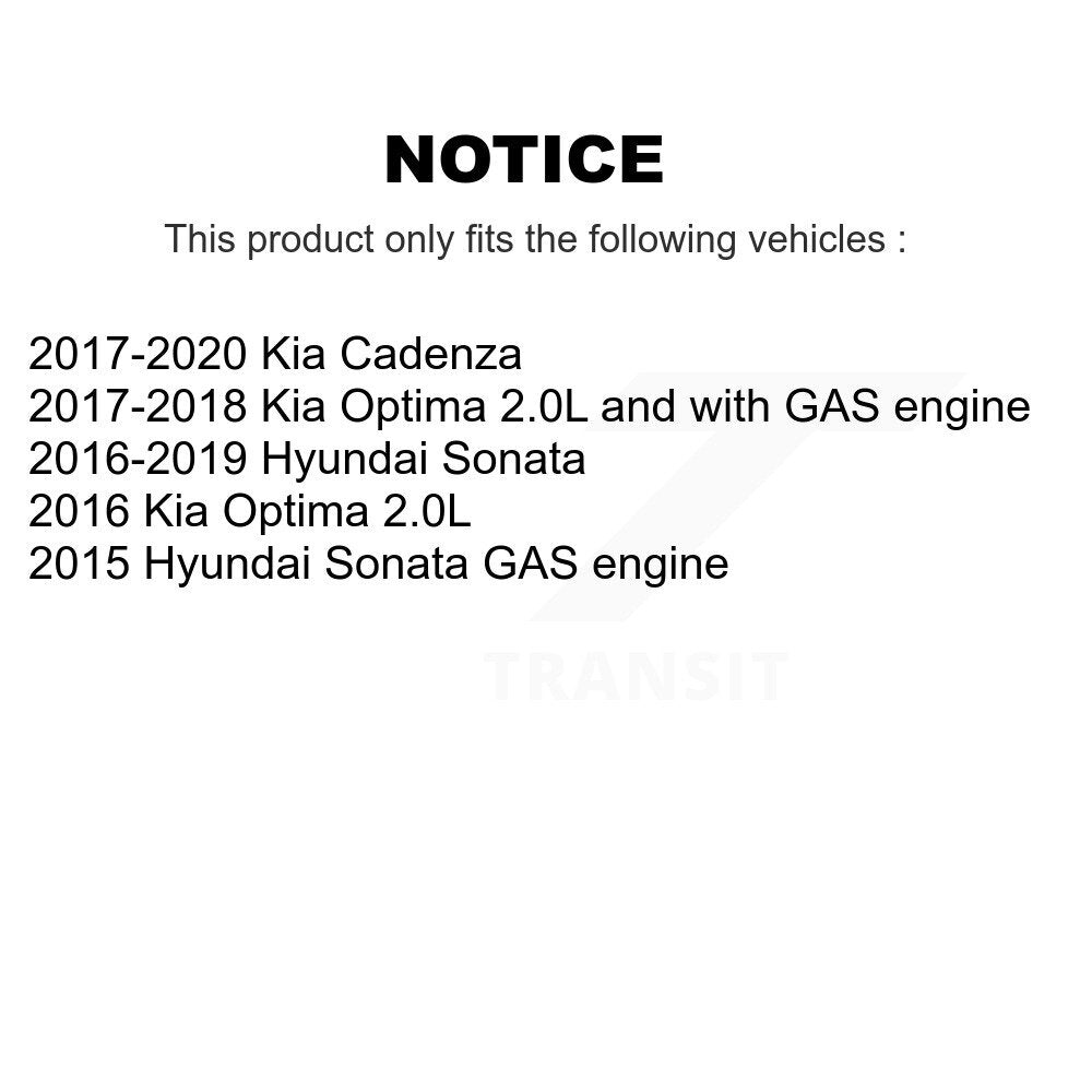 Buyers Guide for TOR-EV801307. Fits: Hyundai Sonata Kia Optima Cadenza