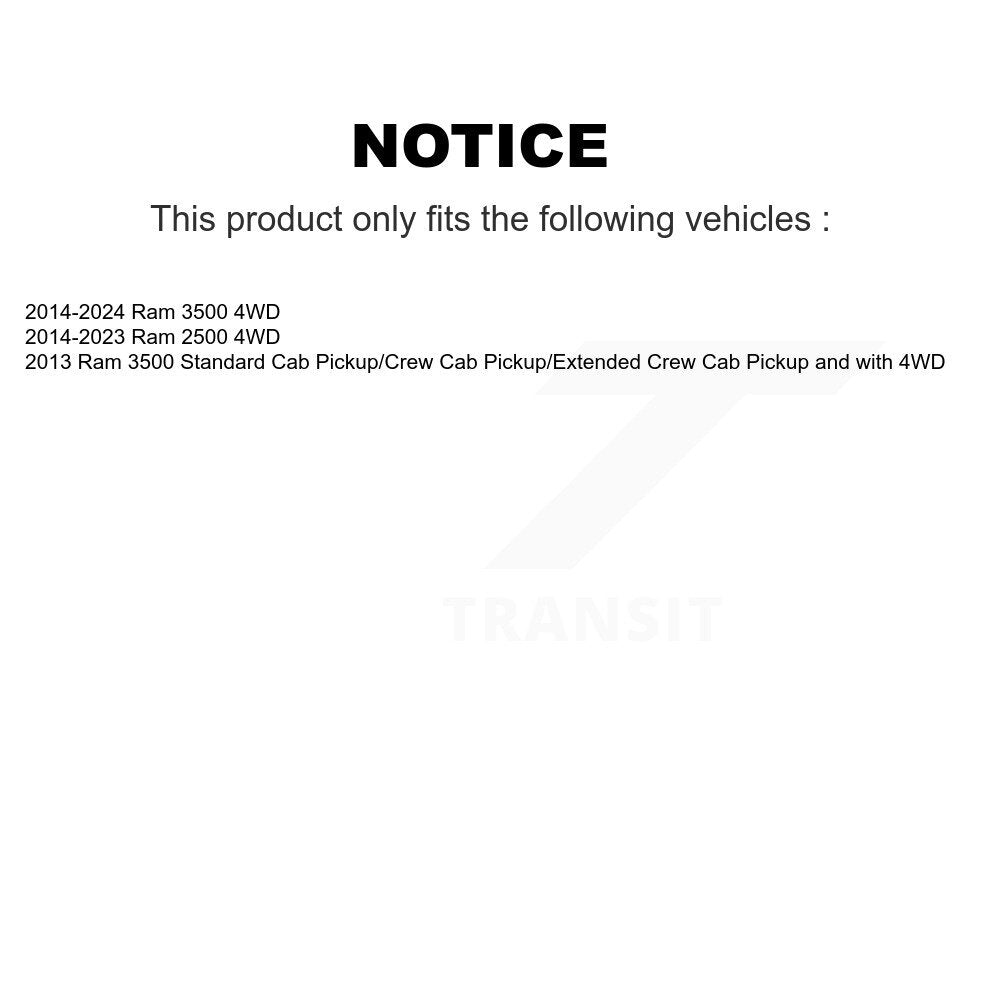 Buyers Guide for TOR-TC3006. Fits: Ram 3500 2500