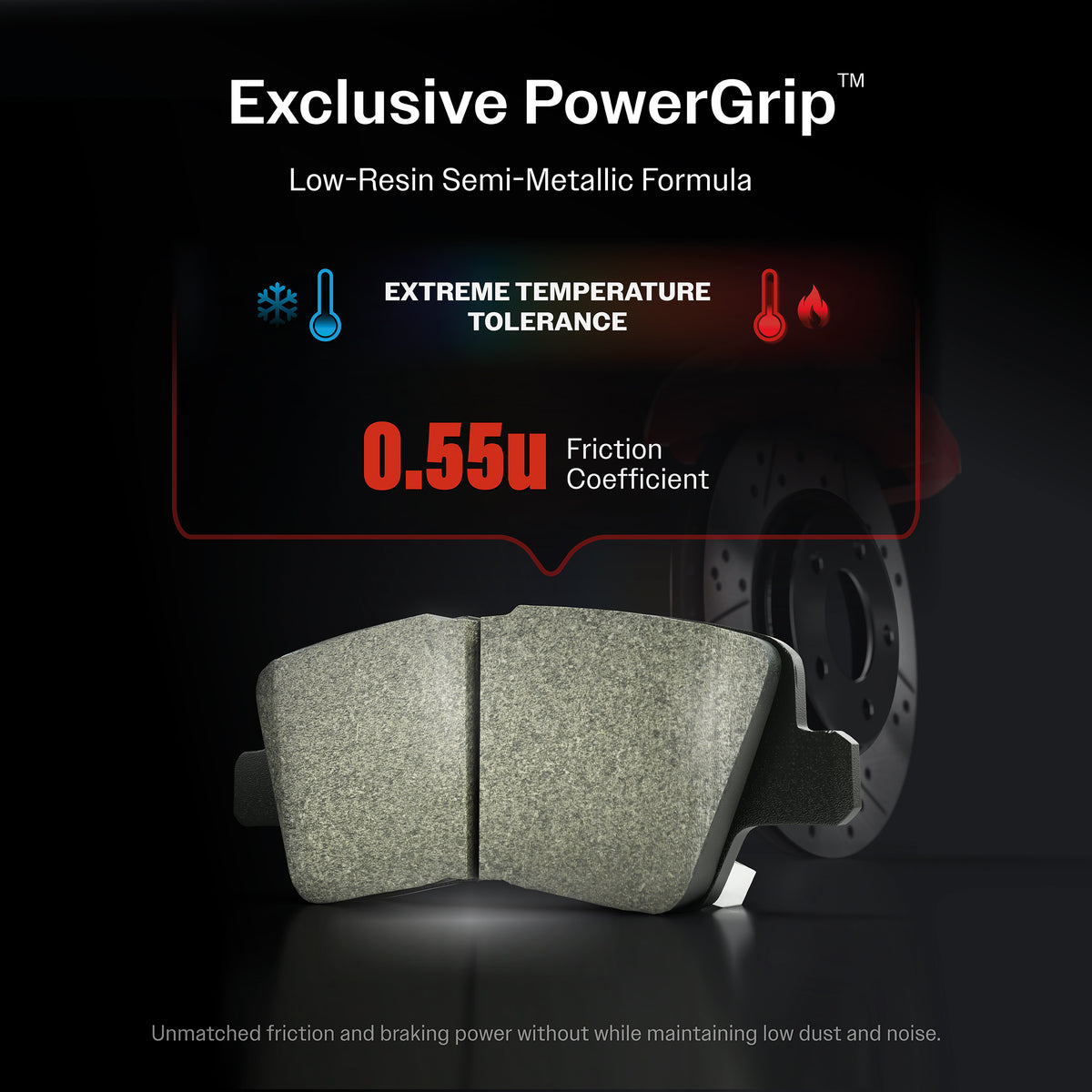Positive Plus Rear Semi-Metallic Disc Brake Pads PPF-D2166 For Porsche Cayenne