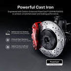 Transit Auto Front Rear Coated Drilled Slotted Disc Brake Rotors And Ceramic Pads Kit For Ford Bronco KDC-101199