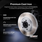 Genius Front Coated Disc Brake Rotors Pair For Genesis G80 KG-102052
