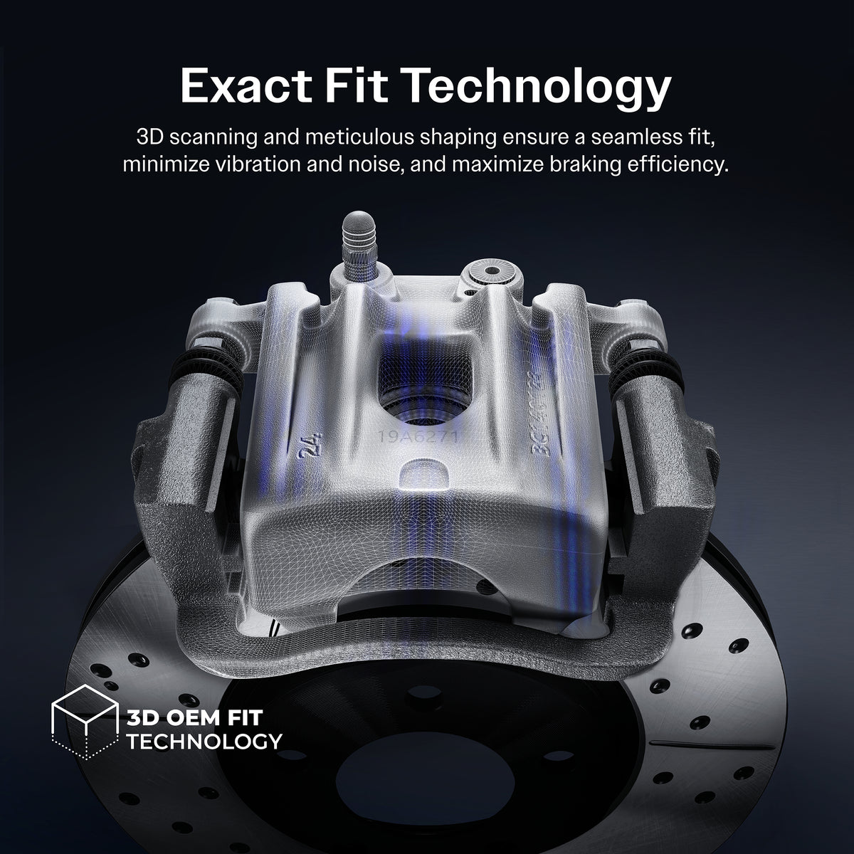 CMX Rear Left (Driver Side) Disc Brake Caliper SLC-19B2577 For Volkswagen Beetle Golf City Audi TT
