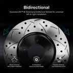 Transit Auto Front Rear Coated Drilled Slotted Disc Brake Rotors And Ceramic Pads Kit For Ford Bronco KDC-101199