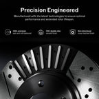 Transit Auto Front Rear Coated Drilled Slotted Disc Brake Rotors And Ceramic Pads Kit For Ford Bronco KDC-101199