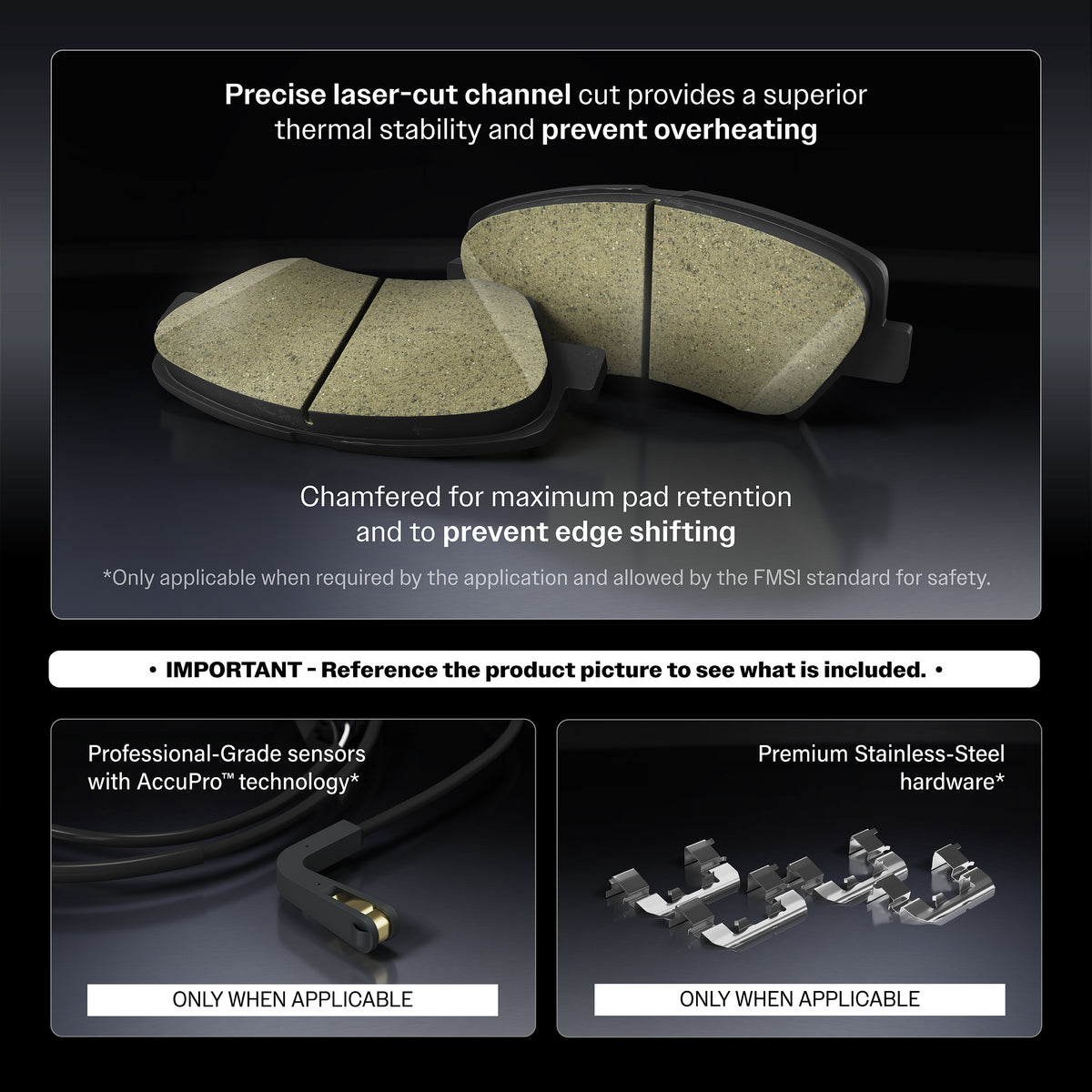 CMX Front Ceramic Disc Brake Pads CMX-D2060 For BMW X5 X6 530i xDrive i4 540i 530e 540d