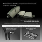 Positive Plus Rear Semi-Metallic Disc Brake Pads PPF-D2166 For Porsche Cayenne