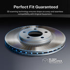 Genius Front Coated Disc Brake Rotors Pair For Genesis G80 KG-102052