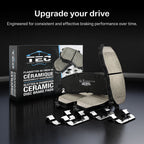 TEC Front Ceramic Disc Brake Pads And Extra Wear Sensors Kit For 2004-2006 Audi TT Quattro 1.8L KTW-102006