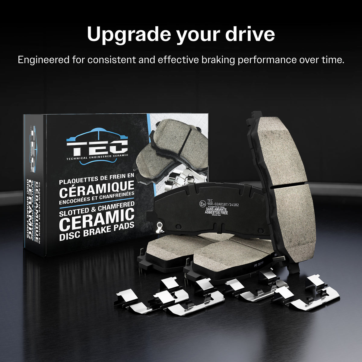 TEC Front Ceramic Disc Brake Pads And Extra Wear Sensors Kit For 2004-2006 Audi TT Quattro 1.8L KTW-102006
